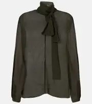 [Alaia] Alaïa Crêpe georgette blouse AU 18 green