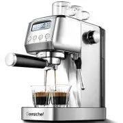 Espresso Machines 20 Bar, Espresso Maker with Milk Frother & LCD Panel, Adjus...