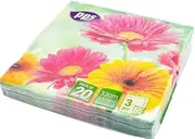 40 PPS 3-Ply Sunflowers Design Tissue Paper Napkins Serviettes for Decoupage Lunch 33cm x 33cm - Pack of 20 x2 (Pink and Yellow Sunflowers)