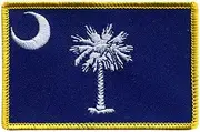 Flag of South Carolina - Magnetic Backing - Embroidered Patch/Badge/Emblem