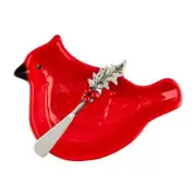 Mud Pie Home Cardinal Tidbit Dip Candy Nut Christmas Dish Spreader Set