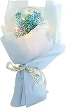 HOLIDYOYO Light Up Artificial Flower Bouquet Romantic Dried Flower Arrangement for Valentine's Day Weddings Anniversaries Adorable Craftsmanship with Warm Glow for Loved Ones