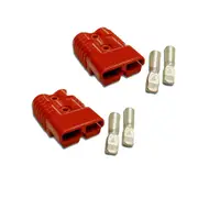 50 amp Anderson Style Plugs (Pair) Red inc Terminals