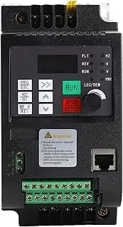 Solar Inverter Variable Frequency Converter for Solar DC to AC Motor Drive HVAC, Built-in MPPT Controller Wall-Mounted White ABS Material (2.2KW)