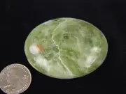 BUTW Serpentine/Jade Massage Palm Worry Pocket Healing Stone with bag 7597K