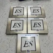 NEW SONY ES 5x MiniDisc MD 74 min 5 Individual Sealed Discs Japan Bj10
