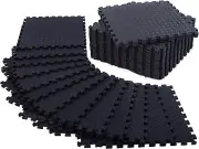 24pc Puzzle Exercise Mat w/ EVA Foam Interlocking Tiles GYM Home