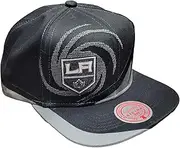 Mitchell & Ness Los Angeles Kings NHL Spiral Deadstock Snapback Hat Cap, Black/Gray, Black/Gray, One Size