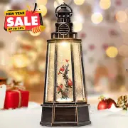 Cardinal Snow Globe Lantern, 13.5'' Musical Christmas Lantern Glitter Globe With