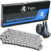 Tupo 415H-110L Chain Heavy Duty Chain Reinforced 415 Chain 110 Link Compatible with 2-Stroke 49cc 60cc 66cc 80cc Gas Bike Motorized Bicycle Motor Bike Extremely Difficult to Cut by The Chain Breaker