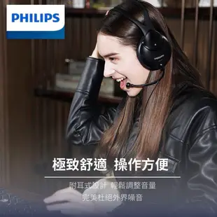 【Philips 飛利浦】SHM1900 頭戴式電腦耳機麥克風(全新品/福利品)[贈一分二轉接頭]