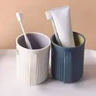 Double-layer Cup Toothbrush Holder Mouthwash Cup Style Toothbrush Holder