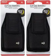Nite Ize Clip Case Hardshell Universal Rugged Holster, XL - Vertical (2-Pack)