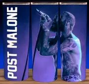 Post Malone with Tattoos on Stage Purple Smoke Music Fan Cup Mug Tumbler