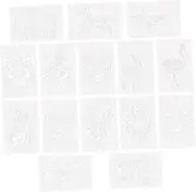 IWOWHERO 15pcs Animal Shape Drawing Templates for DIY Painting Stencils Unicorn Lion Parrot Patterns for Crafts Wall Art and Creative Projects