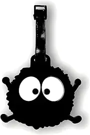 ANINIUCN Dust Bunny Silicone Luggage Tag – Cute Quirky ID Label for Suitcases, Backpacks & Travel Bags – Fun Travel Accessory for Teens & Adults