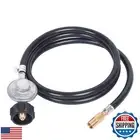 GasSaf 6 FT Propane Regulator Hose, Propane Adapter Hose with Regulator for B
