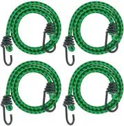 Bungee Cords with Hooks 48 Inch - Green Bungee Cords Heavy Duty Outdoor - Ass...