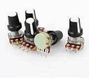 Aexit New (Potentiometer) 5pcs 50K OHM 3 Terminal Linear Taper Rotary Volume B Type (93ry102qf494) Potentiometer Pot