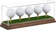 Hole in One Golf Ball Display Case Holder for 5 Clear