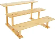 LYIYEYAN Wood Display Stand, Tiered Wood Cupcake Stand, Easy Assembly Food Display Risers, Spice Rack Organizer, Perfume Display Stand, Cupcake Display Risers for Party Desserts Cupcakes(3 layer)