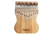 GECKO 24-Key Thumb Piano Wooden Thumb Finger Piano Mini Portable Musical Instrument for Beginner with Zipper Case Tuning Hammer Sticker Wipe Cloth Storage Bag Music Book