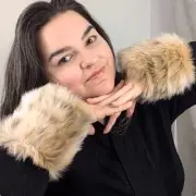 Handmade fluffy leopard faux fur detachable wrist cuffs OSFM accessory