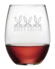 susquehanna Set of Four 21oz Easter Bunnies Stemless Glasses