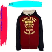 Lee Youth Boys Sherpa Lined Hoodie Jacket, Size S (7/8), Tawny Port