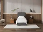 My Style Tapered Headboard & Standard Base - Single / Gunmetal / Drawer Base