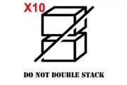 DO NOT DOUBLE STACK Large shipping label adhesive warning mailing sticky sticker 61x49mm