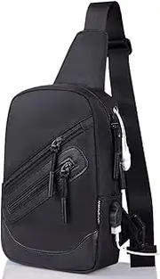 [DFV mobile] Backpack Waist Shoulder Bag Nylon Compatible with Nokia 8110 4G (2018) - Black