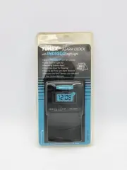 Vintage Timex INDIGLO Night Light Flip Folding Travel Digital Alarm Clock NEW