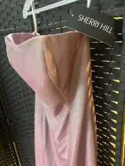 New with tags Sherri Hill strapless pink dress designer gown women’s Large L 12