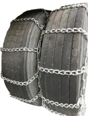 Snow Chains 12-24.5 , 12-24.5 Dual Tire Chains Set of 2