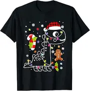 [X.Style] Christmas Tree Dinosaur Hat Santa Kids Dino Family Christmas ds173 T-Shirt (2XL) Black