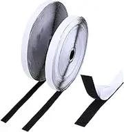 PLAFOPE 2Rolls Hook and Loop Tape Wide Long Self Adhesive Fasteners for DIY Projects No Damage Wall Durable and Practical Back Adhesive Strips