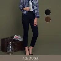 在飛比找Yahoo奇摩購物中心優惠-現貨【MEDUSA 曼度莎】排釦裝飾高彈性西裝長褲 - 2色