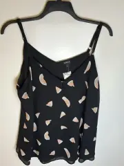 Torrid Top Womens Plus Sz 2 (2X) Black Sleeveless Double Layer Sheer Overlay NWT