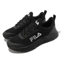 在飛比找momo購物網優惠-【FILA】慢跑鞋 Skyway 男鞋 黑 緩衝 基本款 運