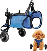 Lightweight Dog Wheelchair for Back Legs, Small Pet Mobility Aid Cart for Disabled Hind Limbs, Adjustable Dog/Cat Wheelchair with Wheels