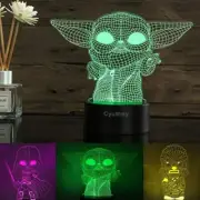 Star Wars 3D Illusion 16 Color Night Light - 3 Characters(Yoda/Vader/Chewbacca)