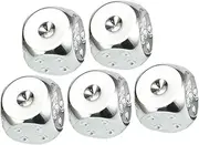ifundom 5pcs Silver Metal Dice Props Table Game Dice Children's Math Toy Smooth Surface for Party Games