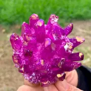 151G New Find pink Phantom Quartz Crystal Cluster MineralSpecimenHealing