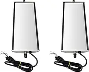 TRQ 16" x 6" Stainless Steel West Coast Mirror Pair Heated Signal Compatible with HD Semi Truck