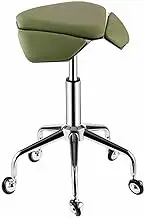 Rolling Stool with Wheels,Adjustable Saddle Salon Stool Gas Lift Chair for Manicure Tattoo SPA Beauty Therapy Bar(C)