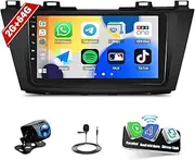 2G+64G Android Car Stereo for Mazda 5 2010-2015 Upgrade Radio Replacement with Wireless Apple CarPlay, Android Auto Bluetooth Mirror Link GPS Navigation Head Unit WiFi FM/RDS SWC Backup Camera Mic