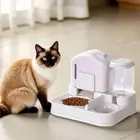 2-In-1 Automatic Cat Water Feeder Cat Dog Food Bowl for Cats Dogs