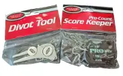 GOLF Deluxe Divot Repair Tool & Pro Count Score Keeper By Athletic Works NEW