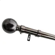 Extendable Curtain Rod in Black Chrome 160-300cm